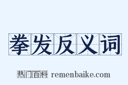 拳发反义词是什么意思的图片